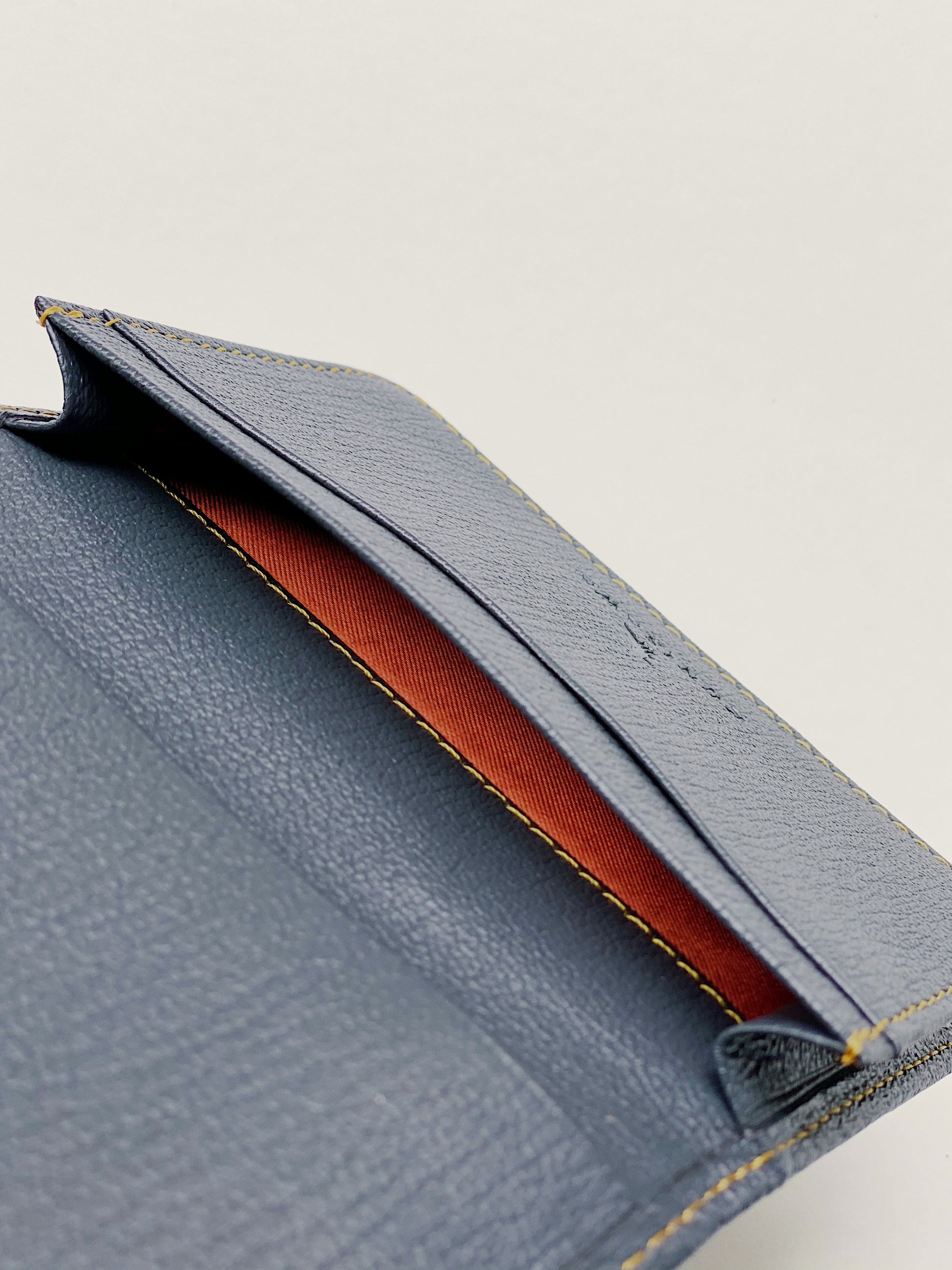 FIND CARD CASE GOAT SHRINK LEATHER CUSTOM GREY