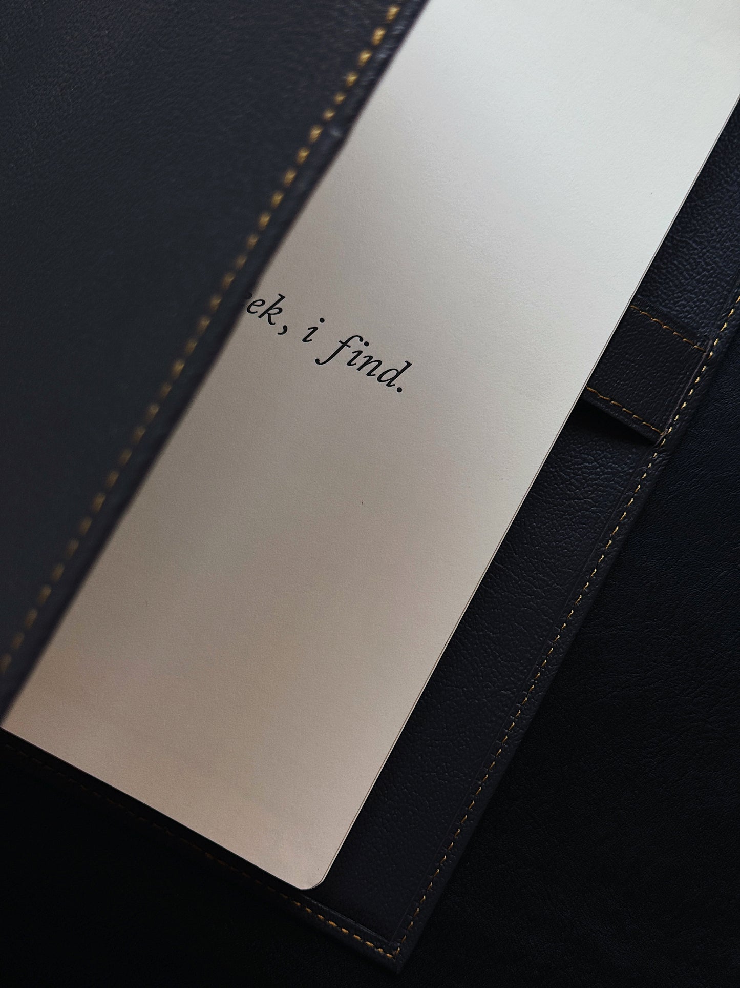 FIND NOTE COVER GOAT SHRINK LEATHER CUSTOM GREY