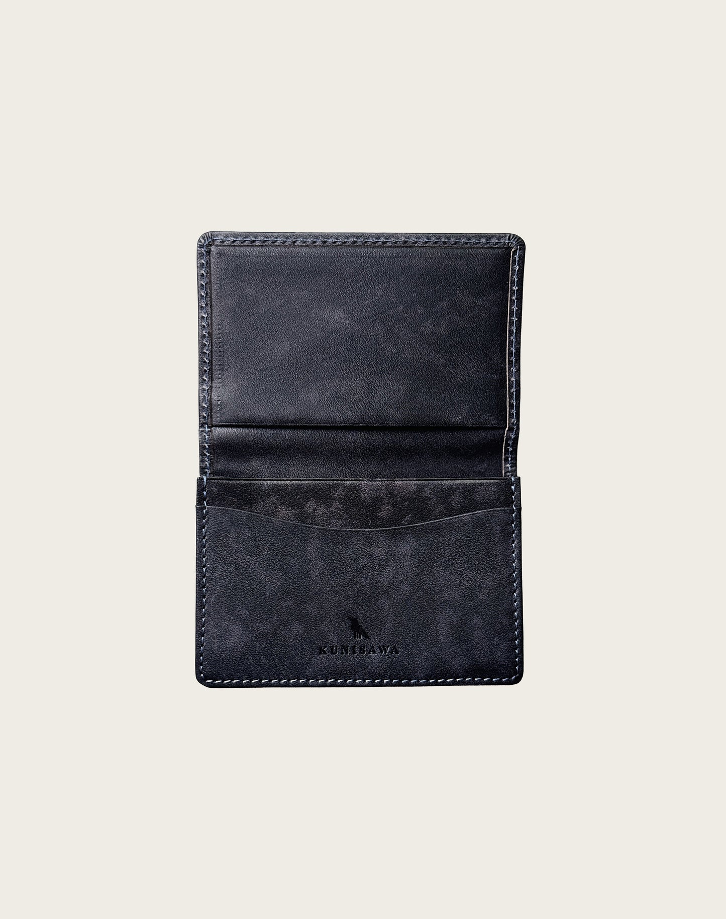 FIND CARD CASE ANTIQUE SHADE LEATHER CUSTOM GREY